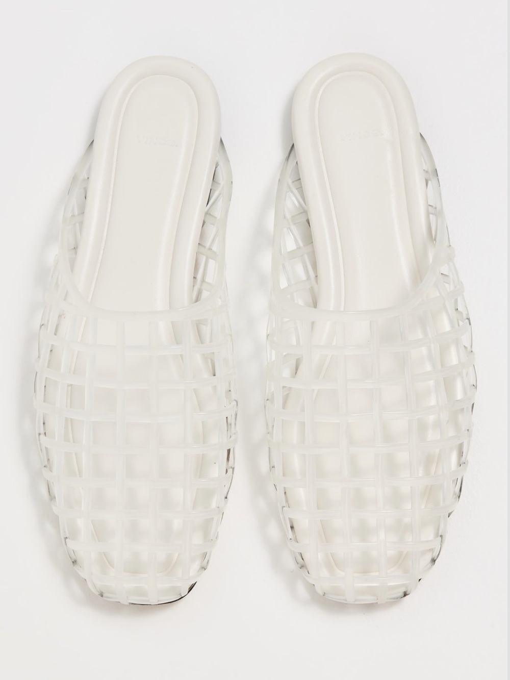 Vince Clear Barcelona Jelly Flats Cage Slide Mules